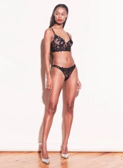 Fleur Du Mal Lily Embroidery Longline Demi Bra -Fleurdumal Shop 190930 FLEURDUMAL SHOT 12 2158full