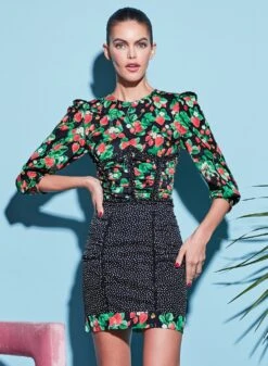 Fleur Du Mal Polka Dot Love Bound Skirt