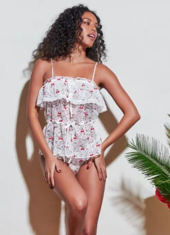 Fleur Du Mal Cherry Lace Cami