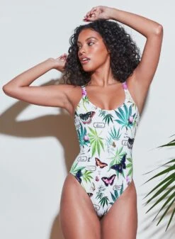 Fleur Du Mal Botanical Scoop Neck One Piece -Fleurdumal Shop 210405 FLEURDUMAL SHOT 02 0253crop