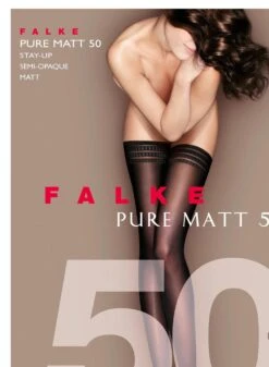 Falke Pure Matte 50 Stay Up Stockings -Fleurdumal Shop 247576flat2