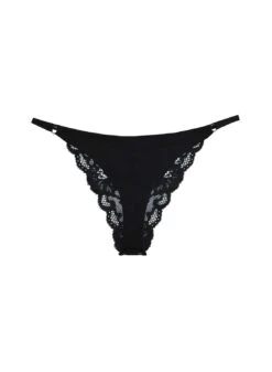 Fleur Du Mal Charlotte Lace Seamless String Cheeky -Fleurdumal Shop Charlotte Seamless Cheeky Black