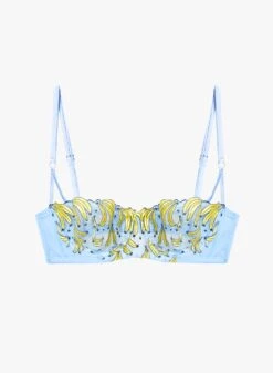 Fleur Du Mal Fuller Cup Banana Embroidery Balconette Bra 19 Fleur Du Mal Fuller Cup Banana Embroidery Balconette Bra -Fleurdumal Shop FC Banana Bra