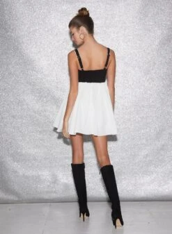 Fleur Du Mal Bustier Babydoll Dress -Fleurdumal Shop FDM 010623 1 00110full