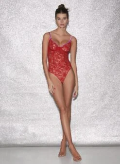 Fleur Du Mal Magnolia Lace Ouvert Bodysuit -Fleurdumal Shop FDM 010623 1 01804full