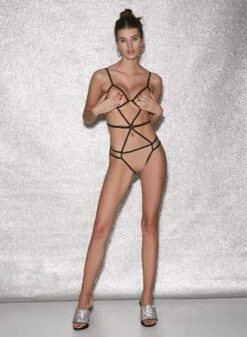 Fleur Du Mal Strappy Bondage Bodysuit -Fleurdumal Shop FDM 010623 1 02745full