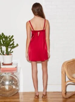 Fleur Du Mal Violet Cupped Slip Dress -Fleurdumal Shop FDM 011222 1 0470full