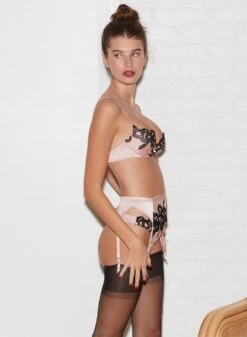 Fleur Du Mal Bow Guipure Embroidery Garter -Fleurdumal Shop FDM 011222 1 2321crop