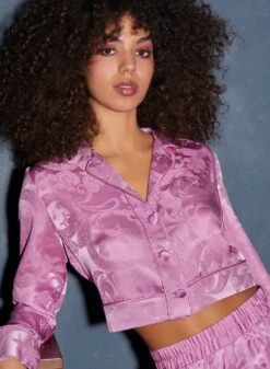 Fleur Du Mal Paisley Jacquard Cropped Top