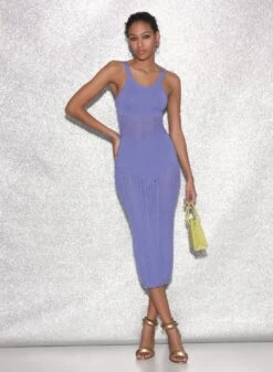 Fleur Du Mal Linear Pointelle Knit Dress