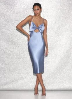 Fleur Du Mal Midi Bow Slip Dress -Fleurdumal Shop FDM 021523 0795full