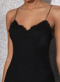 Fleur Du Mal Mesh & Lace Mini Slip -Fleurdumal Shop FDM 021523 0929full