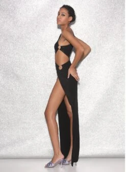 Fleur Du Mal Asymmetric Side Knot Dress