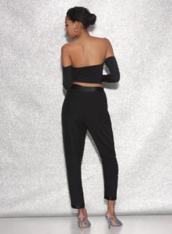 Fleur Du Mal Jersey Draped Crop Top -Fleurdumal Shop FDM 021523 1573full