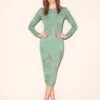 Fleur Du Mal Rose Pointelle Knit Dress