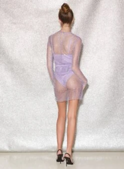 Fleur Du Mal Rhinestone Fishnet Mini Skirt -Fleurdumal Shop FDM 041222 1 3682full