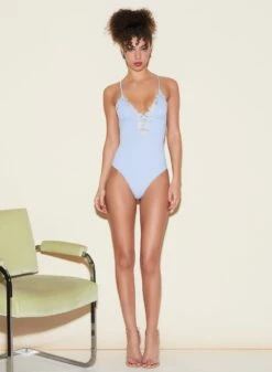 Fleur Du Mal Lily Embroidery V-Neck Plunge Bodysuit 13 Fleur Du Mal Lily Embroidery V-Neck Plunge Bodysuit -Fleurdumal Shop FDM 050322 1 0290full