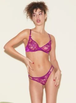 Fleur Du Mal Magnolia Lace Unlined Demi Bra -Fleurdumal Shop FDM 050322 1 0677crop