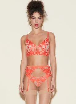 Fleur Du Mal Lily Embroidery Longline Demi Bra -Fleurdumal Shop FDM 050322 1 2877crop