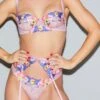 Fleur Du Mal Orchid Embroidery Thong