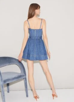 Fleur Du Mal Denim Bustier Top -Fleurdumal Shop FDM 090722 1 0078full