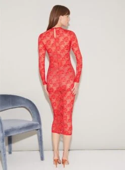 Fleur Du Mal Rosalia Lace Long Sleeve Dress -Fleurdumal Shop FDM 090722 1 0300full