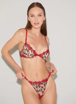 Fleur Du Mal Roses & Thorns Thong