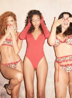 Fleur Du Mal Long Sleeve Plunge Bodysuit -Fleurdumal Shop FDM 101122 1 1573web