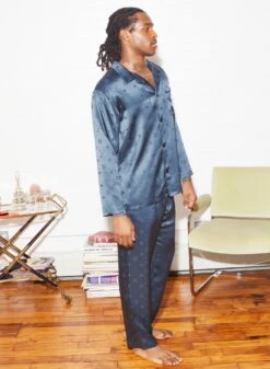 Fleur Du Mal Men's Silk Jacquard PJ Top 12 Fleur Du Mal Men's Silk Jacquard PJ Top -Fleurdumal Shop FDM 102221 1 2689full