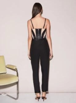 Fleur Du Mal Silk & Mesh Bustier Top -Fleurdumal Shop FDM 111522 8065full