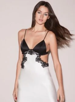 Fleur Du Mal Silk & Lace Cutout Slip -Fleurdumal Shop FDM 111522 9183full