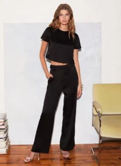 Fleur Du Mal Eco Luxe Wide Leg Pant