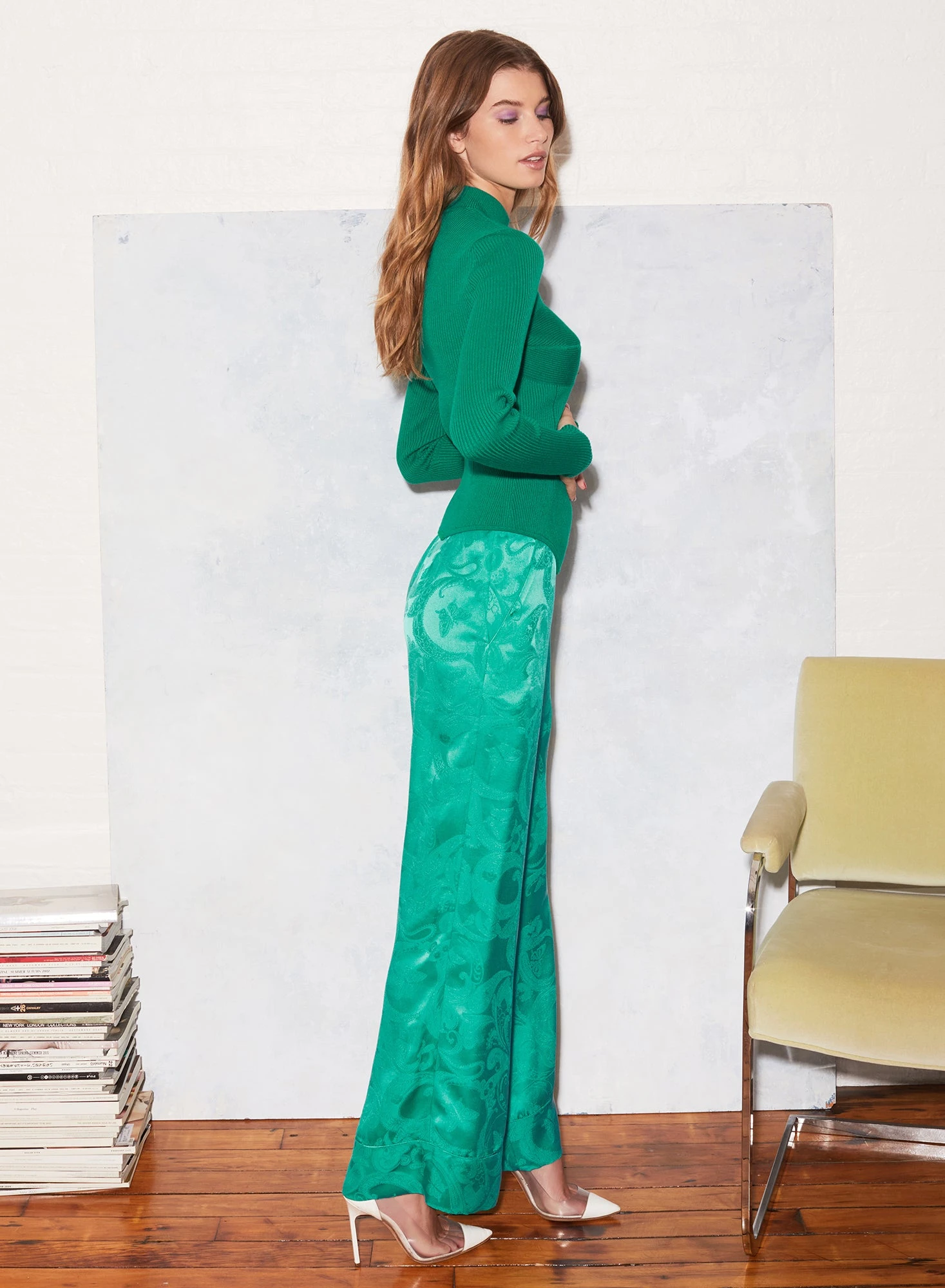 Fleur Du Mal Paisley Jacquard Wide Leg Pant 2 Fleur Du Mal Paisley Jacquard Wide Leg Pant - Image 2