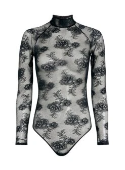 Fleur Du Mal Bouquet Lace Turtleneck Bodysuit -Fleurdumal Shop b body