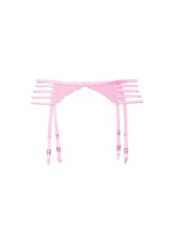 Fleur Du Mal Bella Embroidery Strappy Garter Belt -Fleurdumal Shop bellagarterflat1