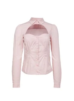 Fleur Du Mal Bella Shirt -Fleurdumal Shop bellashirtpaleroseflat1