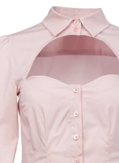 Fleur Du Mal Bella Shirt -Fleurdumal Shop bellashirtpaleroseflat2