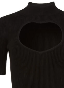 Fleur Du Mal DB Heart Top -Fleurdumal Shop blackhearttopflat2