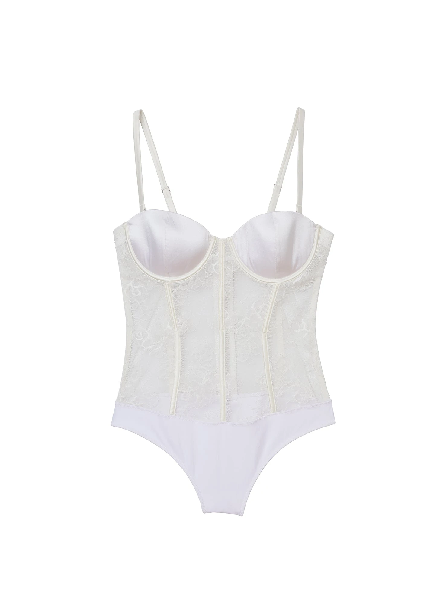 Fleur Du Mal Silk & Bouquet Lace Bodysuit 4 Fleur Du Mal Silk & Bouquet Lace Bodysuit - Image 4