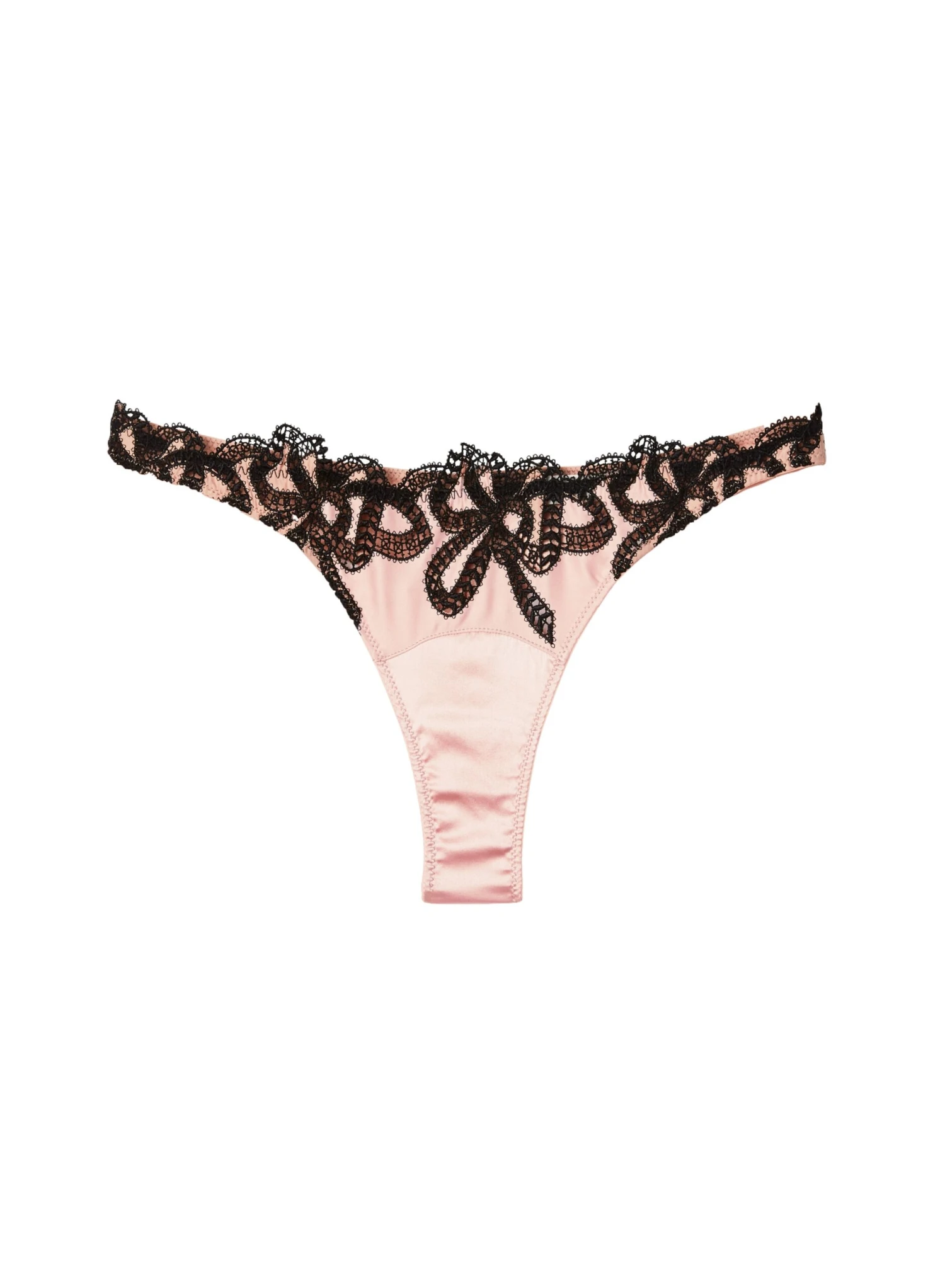 Fleur Du Mal Bow Guipure Embroidery Thong 1 Fleur Du Mal Bow Guipure Embroidery Thong