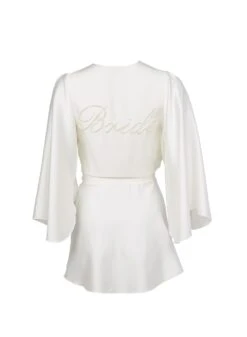 Fleur Du Mal Bride Embroidered Angel Sleeve Robe -Fleurdumal Shop briderobeflat1