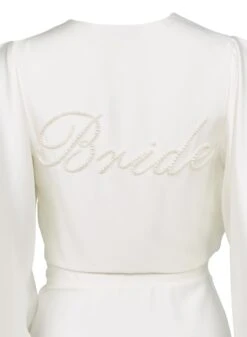 Fleur Du Mal Bride Embroidered Angel Sleeve Robe -Fleurdumal Shop briderobeflat2