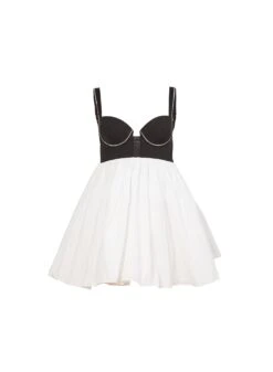 Fleur Du Mal Bustier Babydoll Dress -Fleurdumal Shop bustierbabydollflat1
