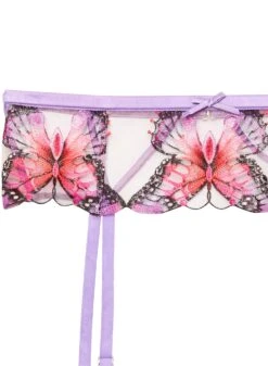 Fleur Du Mal Butterfly Embroidery Garter Belt -Fleurdumal Shop butterflygarterflat2 c449807a 1965 43a3 94bf eedec940f067
