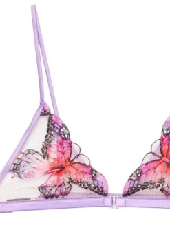 Fleur Du Mal Butterfly Embroidery Triangle Bra -Fleurdumal Shop butterflytriangleflat2