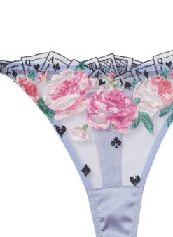 Fleur Du Mal Card Embroidery Thong -Fleurdumal Shop cardthongflat2