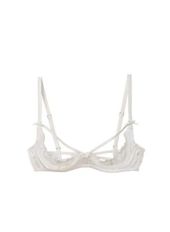 Fleur Du Mal Charlotte Peekaboo Bra -Fleurdumal Shop charlottepeekabooivoryflat1