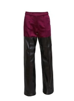 Fleur Du Mal Vegan Leather Combo Pant 11 Fleur Du Mal Vegan Leather Combo Pant -Fleurdumal Shop combopantflat1