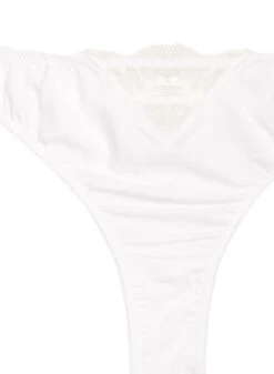 Fleur Du Mal Organic Cotton Thong -Fleurdumal Shop cottonthongivoryflat2