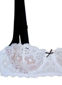 Fleur Du Mal Crochet Lace Balconette Bra -Fleurdumal Shop crochetbalconetteflat2